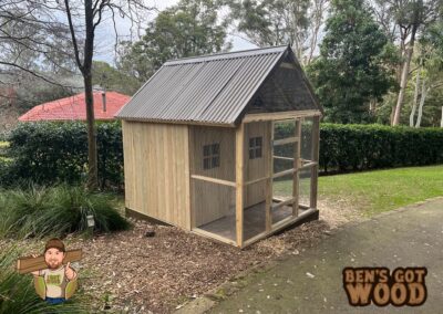 Coop house custom built by wood.