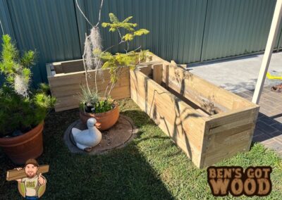 raised Garden bed custom built by wood.