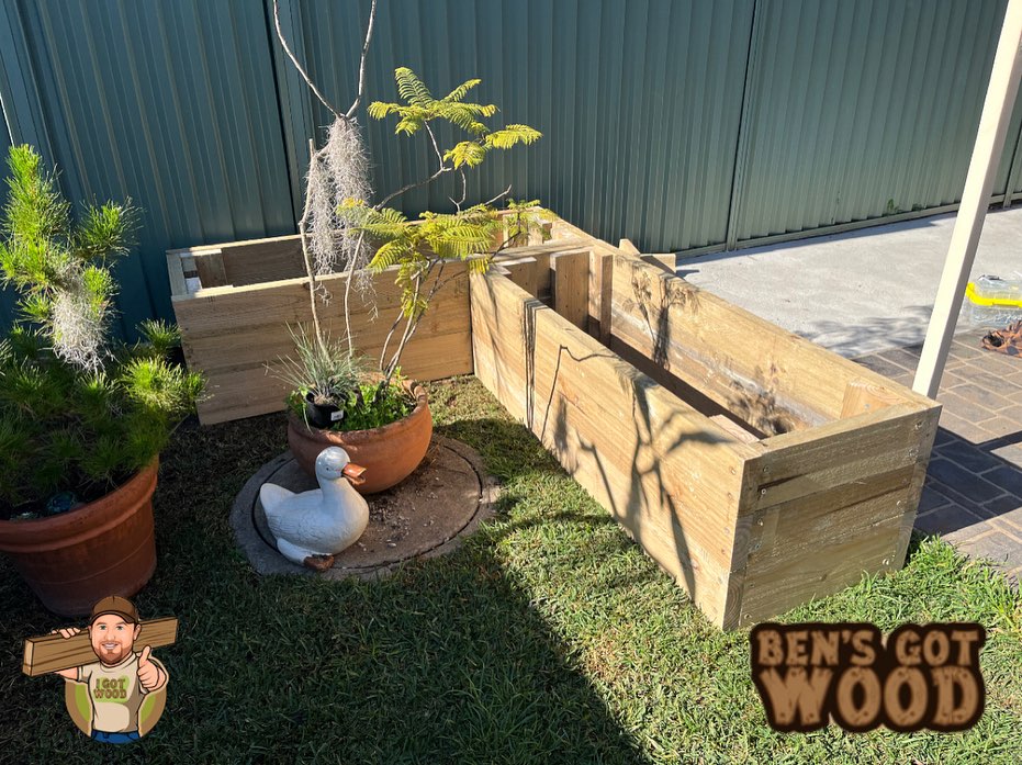 raised Garden bed custom built by wood.