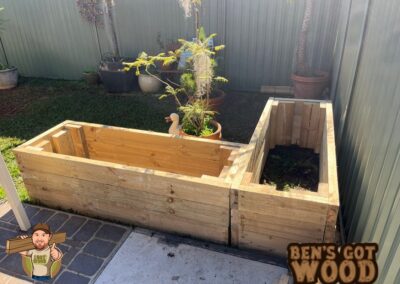 raised Garden bed custom built by wood.