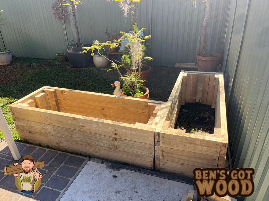 raised Garden bed custom built by wood.