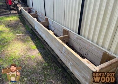 raised garden bed built with lasting wood