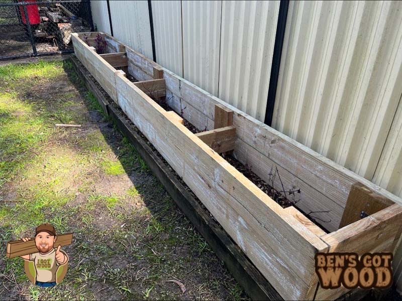 raised garden bed built with lasting wood