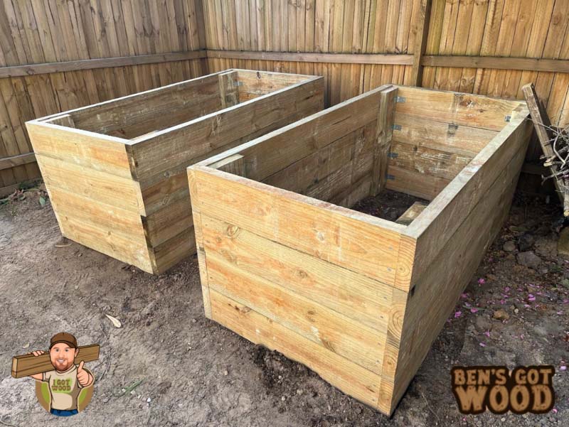 raised garden bed built with lasting wood