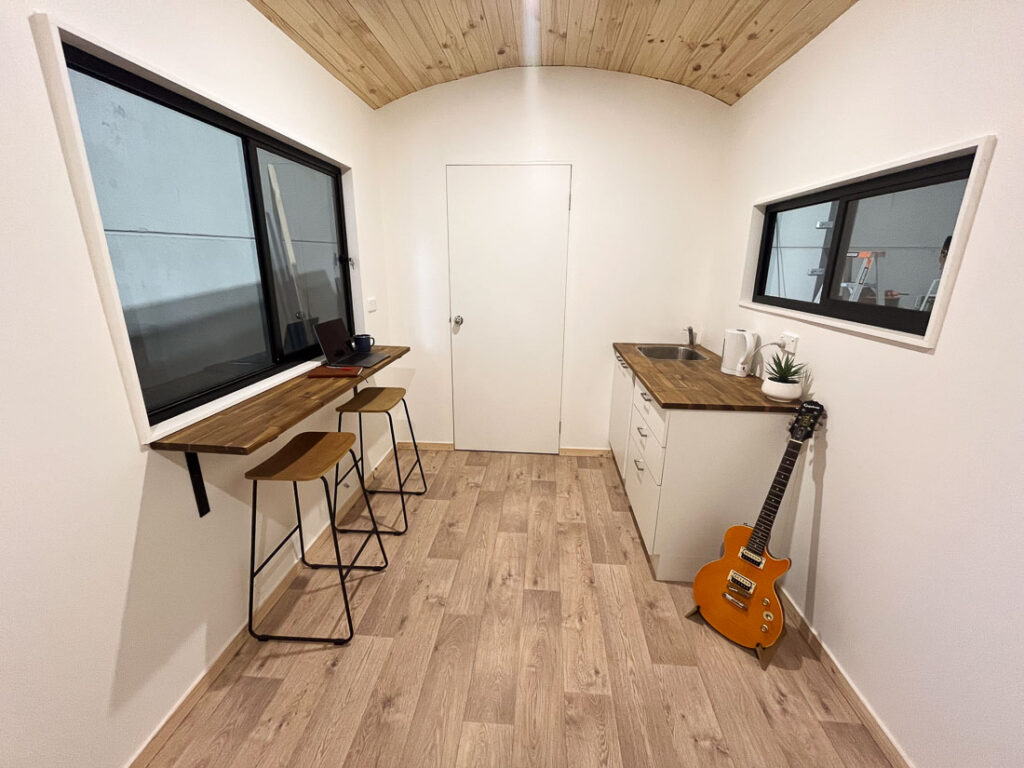 granny flat airbnb interior, off grid tiny home