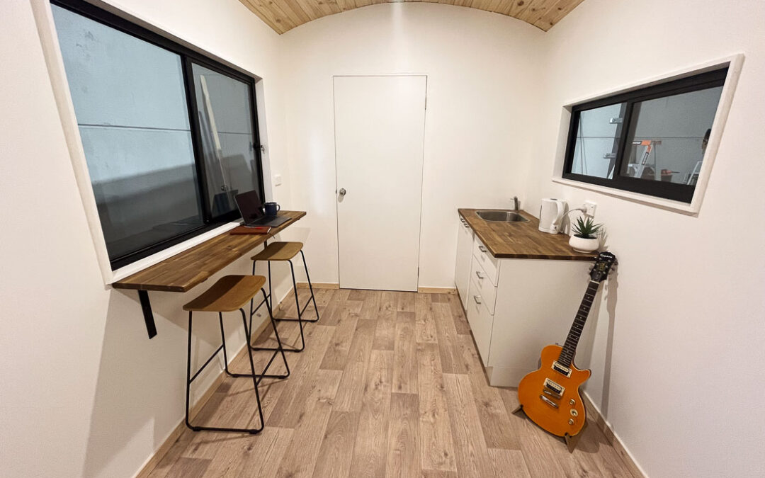 granny flat airbnb interior, off grid tiny home