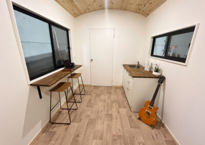 granny flat airbnb interior, off grid tiny home